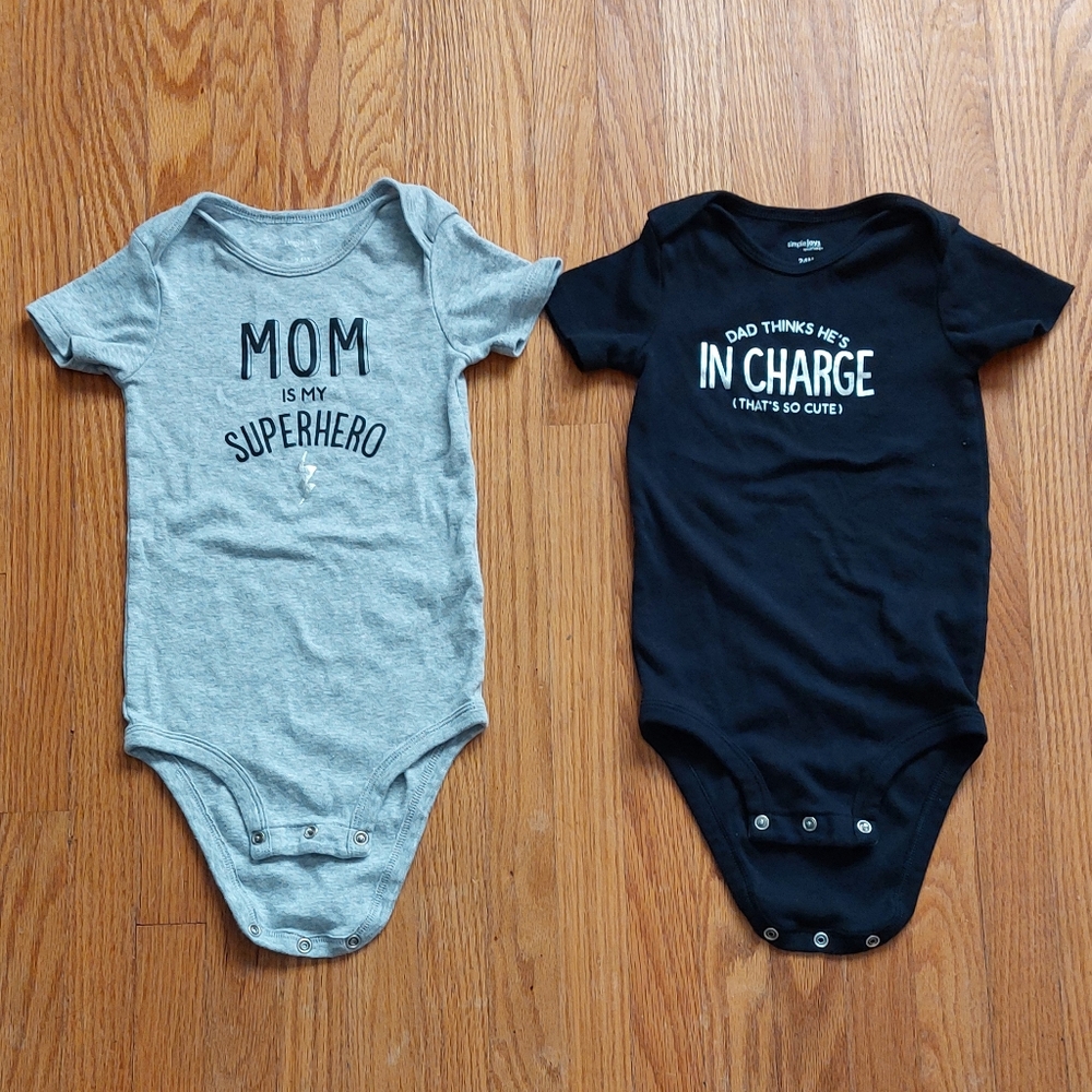Mom & Dad Onsies - 2 Pk - Size: 24 Months